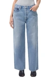 Agolde Baggy Relaxed-fit Low-rise Organic-cotton Jeans In Void Lt Indigo