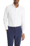 Mizzen + Main Leeward Stretch Button-up Shirt In White Solid