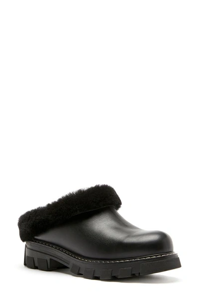 La Canadienne Always Waterproof Genuine Shearling Lined Clog In Black