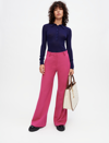 Maje Wide-leg Stretch Suit Trousers In Rosewood