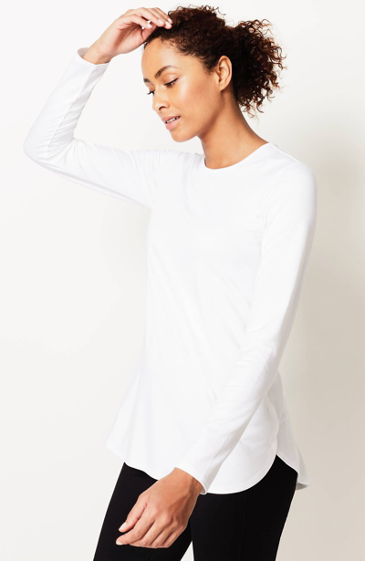 Jjill J.jill Fit Performance Long-sleeve Tee In White