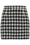 Alessandra Rich Mini Vichy Skirt In Multicolor