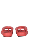 Isabel Marant Orene Leather Puff Thong Sandals In Red