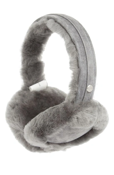 Ugg Genuine Dyed Shearling Single U Ear Muffs In Charcoal