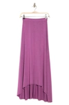 Go Couture Asymmetric Hi-low Skirt In Dahlia