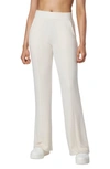 Andrew Marc Sport Long Wide Leg Pants In Oatmeal