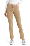 Ag Mari High Waist Slim Ankle Straight Leg Corduroy Pants In 1 Year Sulfur Vinte Khaki