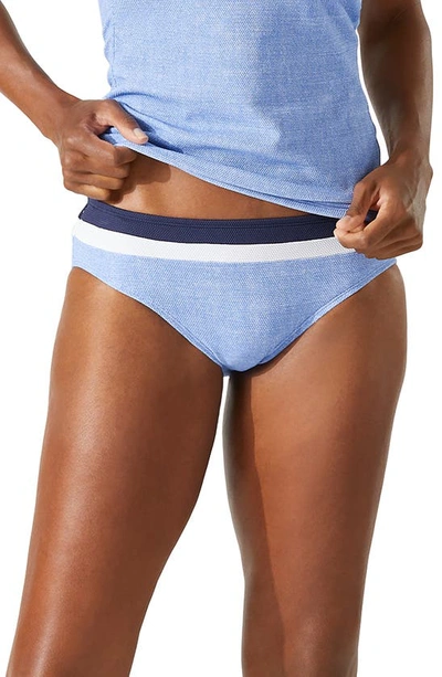 Tommy Bahama Island Cays Colorblock Hipster Swim Bottoms In Blue Monday Heather