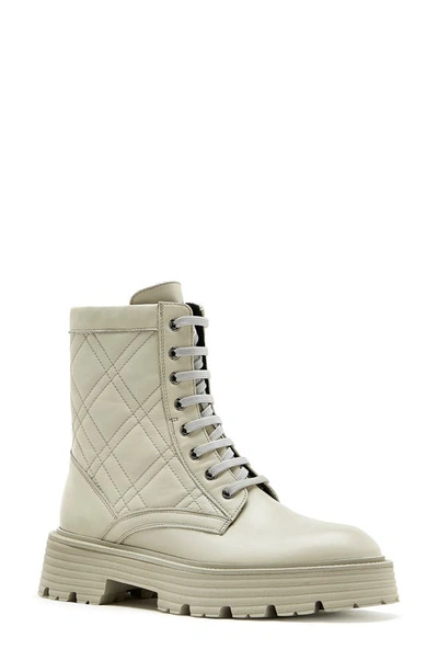 La Canadienne Yasmine Platform Waterproof Combat Boot In Bone