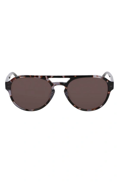 Converse 55mm Aviator Sunglasses In Charcoal Tortoise