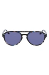 Converse 55mm Aviator Sunglasses In Blue Tortoise