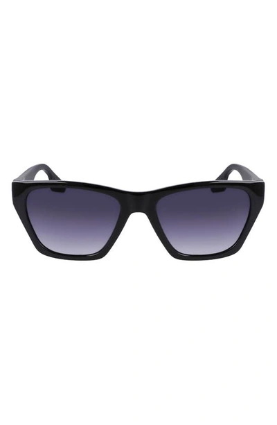 Converse Recraft 54mm Gradient Cat Eye Sunglasses In Black