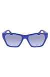Converse Recraft 54mm Gradient Cat Eye Sunglasses In  Blue