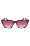 Converse Recraft 54mm Gradient Cat Eye Sunglasses In Beetroot