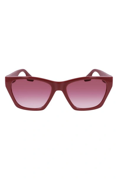 Converse Recraft 54mm Gradient Cat Eye Sunglasses In Beetroot