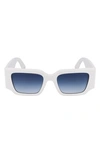 Lanvin 52mm Rectangle Sunglasses In White