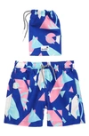 Boardies Kids' Overlay Blue Swim Trunks In Blue