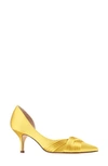 Nina Blakely Half D'orsay Pointy Toe Pump In Citron