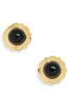 Lele Sadoughi Women's Eva 14k Gold-plated & Glass Crystal Stud Earrings In Jet