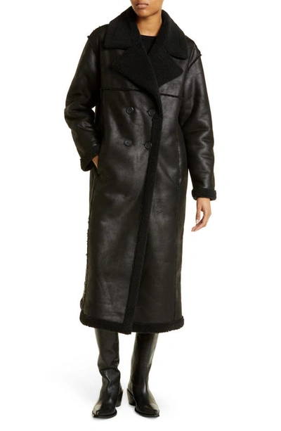 Simon Miller Jetz Faux Shearling Coat In Black