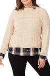 Foxcroft Layered Sweater In Oatmeal