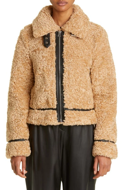 Stand Studio Audrey Faux Shearling Jacket In Nougat