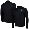 Levelwear Black Brooklyn Nets Nano Engineered Knit Fabric Quarter-zip Jacket In Black