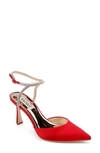 Badgley Mischka Kamilah Ankle Strap Pump In Red