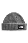 The North Face Salty Dog Knit Beanie In Medium Grey Heather
