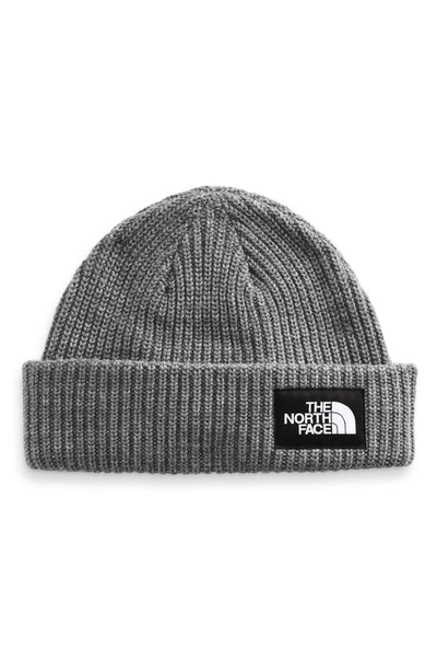 The North Face Salty Dog Knit Beanie In Medium Grey Heather