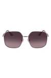 Victoria Beckham 58mm Square Sunglasses In Rose
