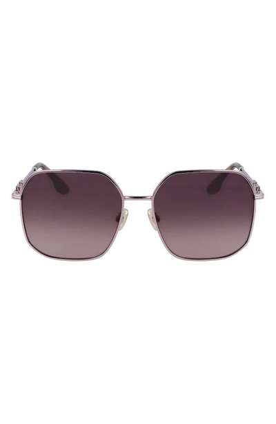 Victoria Beckham 58mm Square Sunglasses In Rose