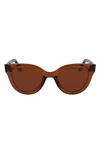 Victoria Beckham Monochrome Acetate Cat-eye Sunglasses In Caramel