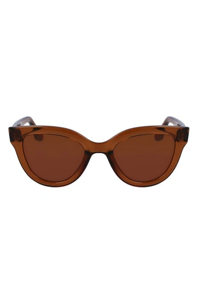 Victoria Beckham Monochrome Acetate Cat-eye Sunglasses In Caramel