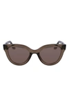 Victoria Beckham Monochrome Acetate Cat-eye Sunglasses In Moss