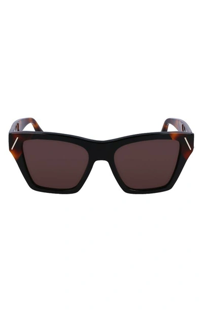 VICTORIA BECKHAM 55MM MODIFIED RECTANGLE SUNGLASSES