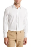 Mizzen + Main Leeward Stretch Button-up Shirt In White Solid