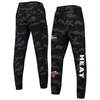 New Era Men's  Black, Camo Miami Heat Tonal Joggers In Black