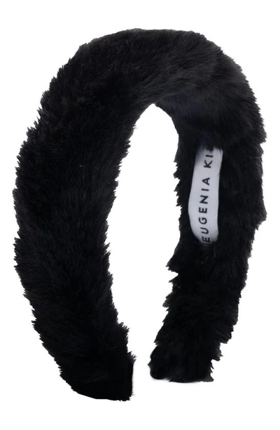 Eugenia Kim Dora Faux Fur Headband In Black