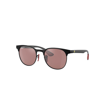 Ray Ban Rb8327m Scuderia Ferrari Collection Sunglasses Black Frame Silver Lenses Polarized 53-20