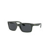 RAY BAN SUNGLASSES UNISEX RB4393M SCUDERIA FERRARI COLLECTION - GREEN ON BLACK FRAME GREY LENSES 56-18