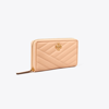 Tory Burch Kira Chevron Zip Continental Wallet In Devon Sand