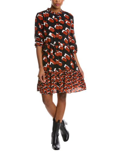 Tyler Boe Etra Silk Shift Dress In Black