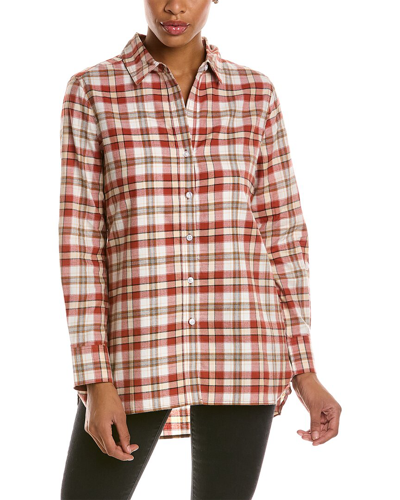 Tyler Boe Plaid Workshirt In Orange