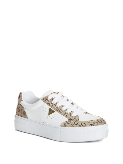 Guess Factory Pipere Platform Low-top Sneakers In White