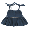 Omamimini Peplum Top In Grey