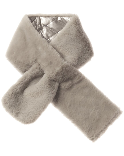 Surell Accessories Puffer Pull Scarf In Silver