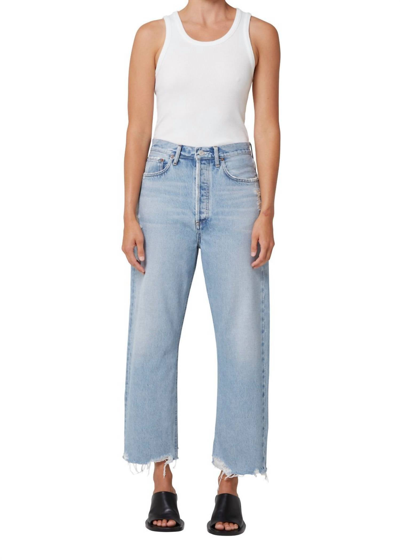 Agolde 90's Crop Pant In Nerve In Blue
