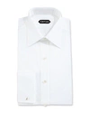 Tom Ford Solid Button-down Dress Shirt In White