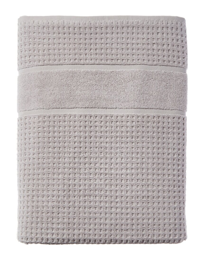 Apollo Towels Turkish Waffle Terry Bath Sheet In Silver